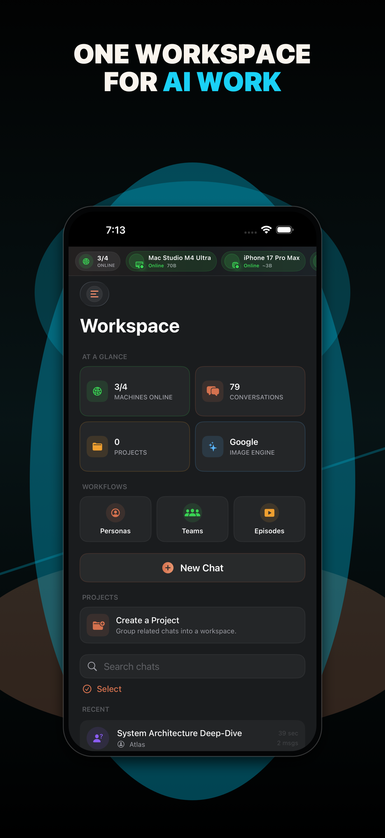 Workspace dashboard screenshot